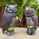 CORUJA COM CABEÇA ROTATIVA ESPANTA PÁSSAROS 20X38X16CM EDM