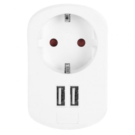 ENCHUFE ORBEGOZO EN 1200 1 TOMA SCHUKO 2 TOMAS USB