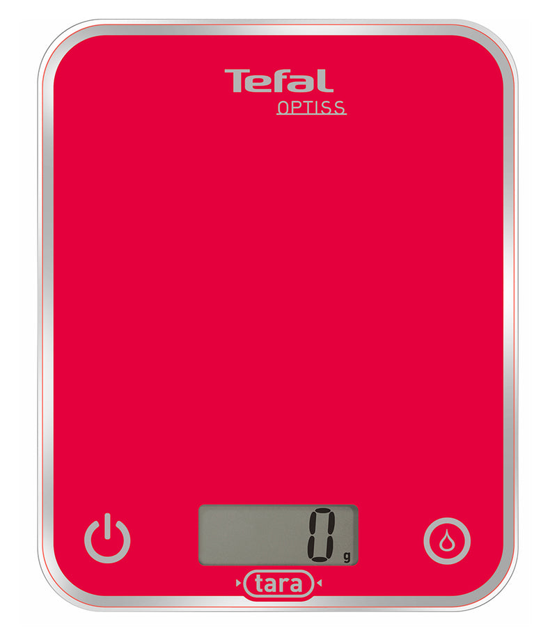 Tefal Optiss Vermelho Rectângulo Balança de cozinha eletrónica