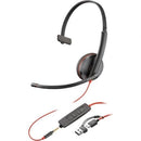 AURICULAR POLY BLACKWIRE 3215 + 3.5MM + ADAPTADOR USB-CA CON MICR