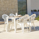 MESA OVAL CANCUN, BRANCA, PARA USO EXTERNO, 140 X 80 X 73 CM