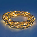 CORDA DE JUTA A PILHAS FIXA 50 MICRO LEDS BRANCO QUENTE 5,03M