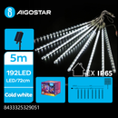SOLAR 30CM-METEOR SHOWER LIGHTS, BRANCO FRIO, 5M