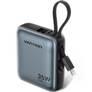 POWERBANK 10000MAH VENTION FHFN0 35W GRIS INCLUYE CABLE USB TIPO-