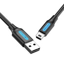 Vention COMBI cabo USB 3 m USB 2.0 USB A Mini-USB B Preto