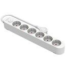 REGLETA SILVERSANZ 6 TOMAS BLANCA INTERRUPTOR 1.5M