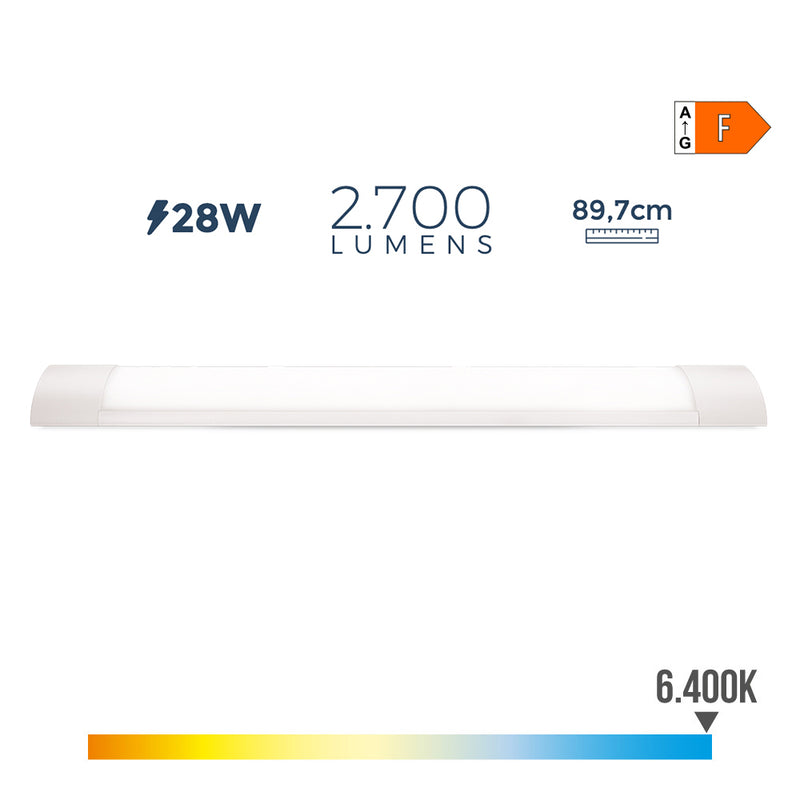 ARMADURA ELETRÓNICA LED 28W 6500K LUZ FRIA 2700LM 89,7X3,1X8