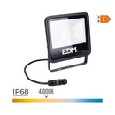 PROJETOR LED 50W 4000LM 4000K LUZ DIA BLACK SERIES 19,2X2,9X17,5C