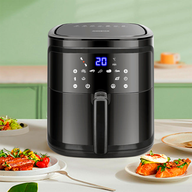 FRITADEIRA ELÉTRICA SEM ÓLEO WIFI AIGOSTAR SMART 7L 1900W  PRETA