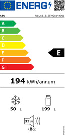 FRIGORÍFICO COM CONGELADOR DE ENCASTRE AEG OSD5S161ES LOW FROST B