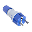 FICHA 2P+T, 16A,250V ESPIGÃO DE Ø4,8MM. MATERIAL: ELASTÓMERO TERM