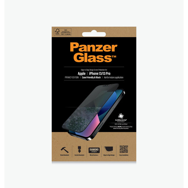 PanzerGlass Classic Fit Privacy Apple i Proteção de ecrã transpar