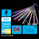 SOLAR 30CM-METEOR SHOWER LIGHTS, RGBY, 5M