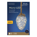 ENFEITE MICROLED ANANÁS PARA PENDURAR, 15 LEDS, Ø15CM. LUMINEO