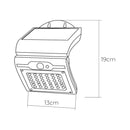 CANDEEIRO DE PAREDE SOLAR 2W 220LM 6.500K COM SENSOR COR BRANCO E