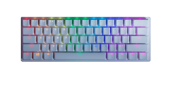 TECLADO GAMING RAZER HUNTSMAN MINI MERCURY ED. (PURPLE SWITCH) US