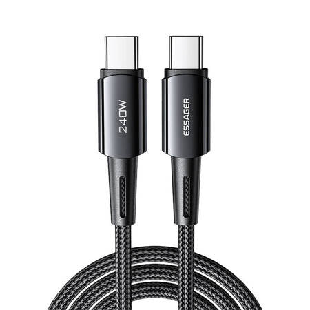 USB-C TO USB-C CABLE 240W ESSAGER 1M (GRAY)