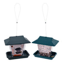 COMEDOURO ALIMENTAÇÃO DE AVES. COR VERDE. FORMA DA CASA 20X14X18C