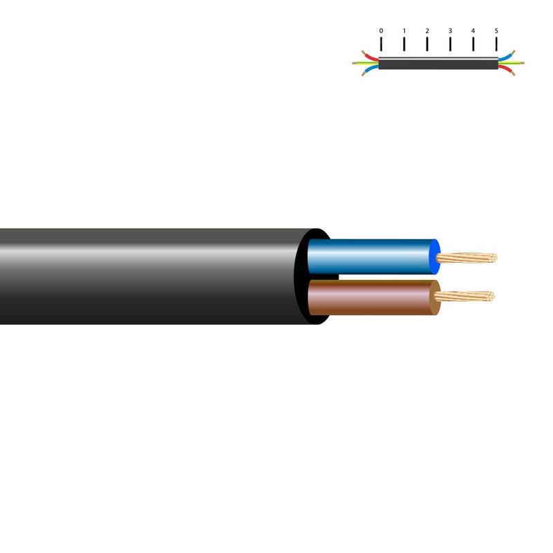 CABO H05VV-F2X1MM PRETO EURO/M