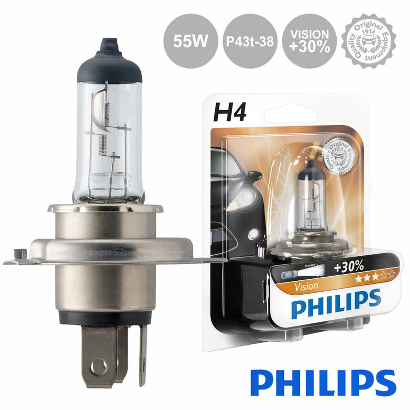 LMPADA P AUTOMÓVEL 12V H4 P43T-38 6055W VISION+30 PHILIPS