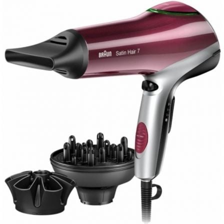 Braun HD770 secador de cabelo 2200 W Vermelho, Prateado