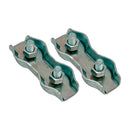 CERRA-CABOS DUPLO PLANO SJT02, 5 MM, GALVANIZADO, BLÍSTER 2 UNIDA
