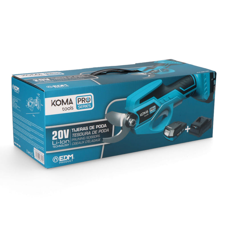 KIT TESOURA DE PODA 20V COM BATERIA E CARREGADOR KOMA TOOLS