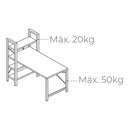 SECRETÁRIA DE MADEIRA COM ESTANTE MEDIDAS: 121X120X64CM EDM