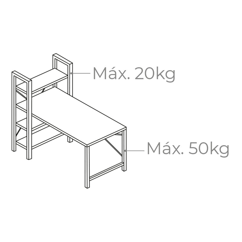 SECRETÁRIA DE MADEIRA COM ESTANTE MEDIDAS: 121X120X64CM EDM