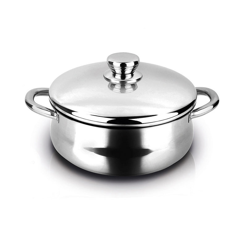 PANELA DE INOX SILVERINOX + TAMPA 18/10 FAGOR Ø20X9CM