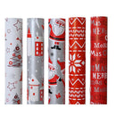 ROLO DE PAPEL DE EMBRULHO DE NATAL, 5 MODELOS SORTIDOS