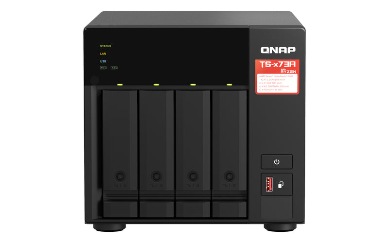 QNAP TS-473A NAS Tower Ethernet LAN Preto V1500B