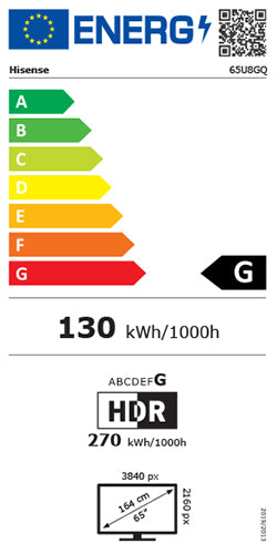 SMART TV HISENSE 65" MINI-LED ULED 4K U8HQ