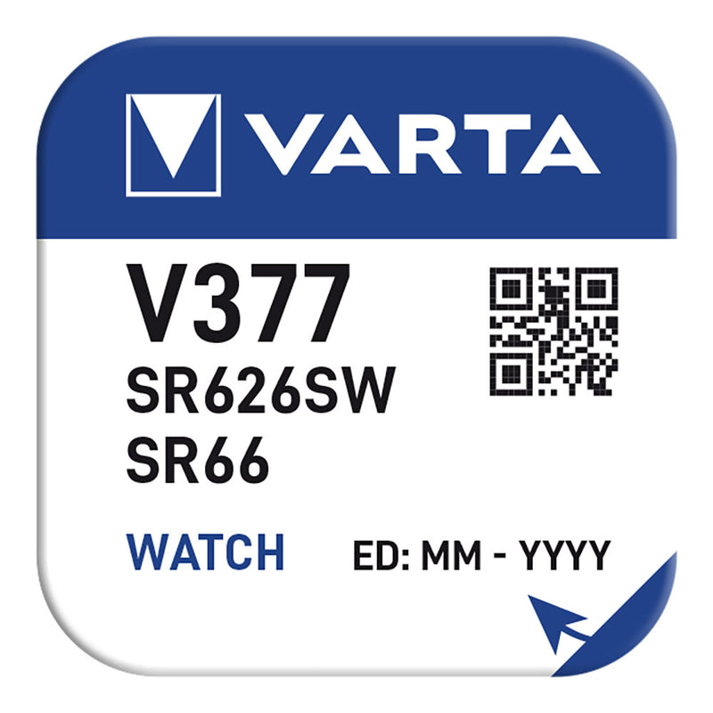 Varta 1x 1.55V V 377 Bateria descartável SR66 Óxido de prata (S)