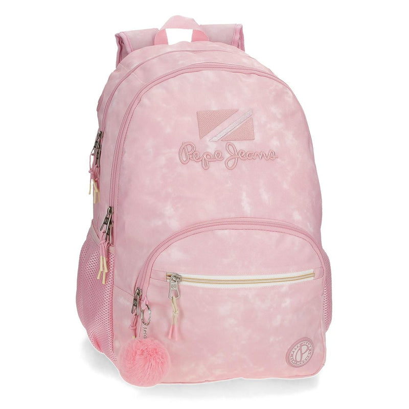 MOCHILA ESCOLAR PEPE JEANS HOLI 44CM COR DE ROSA