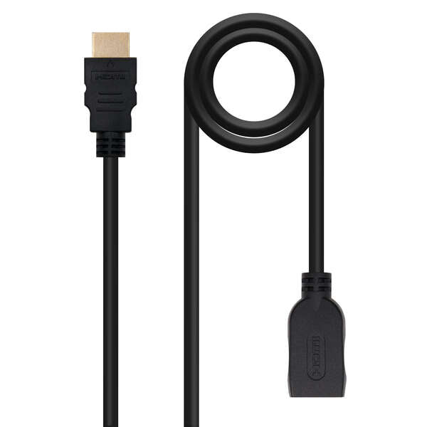 Nanocable HDMI, 2m cabo HDMI HDMI Type A (Standard) Preto