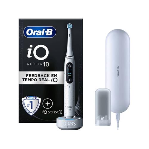 ESCOVA DE DENTES ELÉTRICA ORAL-B IO 10 BRANCA ( RECARREGÁVEL  - B