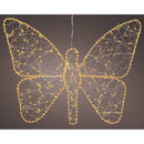 FIGURA DE BORBOLETA EM METAL DOURADO PARA EXTERIOR MICROLED 43 X