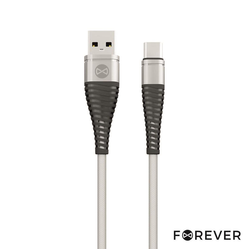 CABO USB-A 2.0 MACHO  USB-C SHARK BRANCO 1M FOREVER