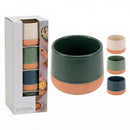 KIT 4 TIGELAS DE CERÂMICA Ø9 X 5,6 CM