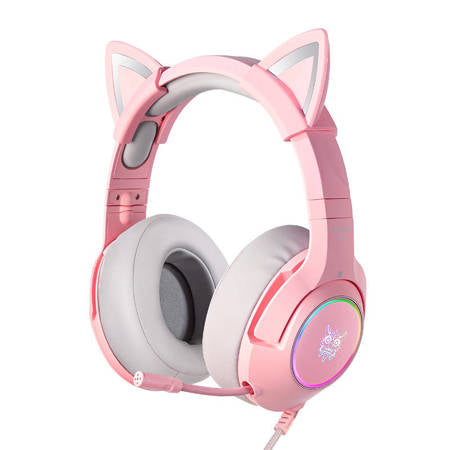 AUSCULTADORES GAMING ONIKUMA K9 ROSA RGB