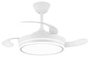 VENTILADOR TECHO CRISTAL NIGHT ECO MINI RETRAC WH