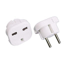 ADAPTADOR EUROPEU - BRITÂNICO 16 A 250 V BRANCO (RETRÁCIDO)