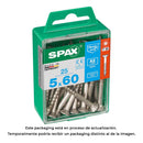 CAIXA 25 UNID. PARAFUSO MADEIRA SPAX CABEZA PLANA INOX A2 5,0X60M