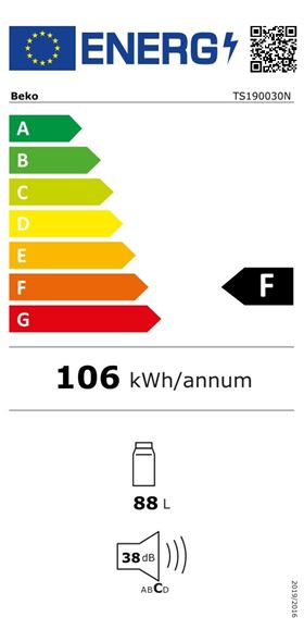 MINI FRIGORÍFICO BEKO TS190030N SEM CONGELADOR