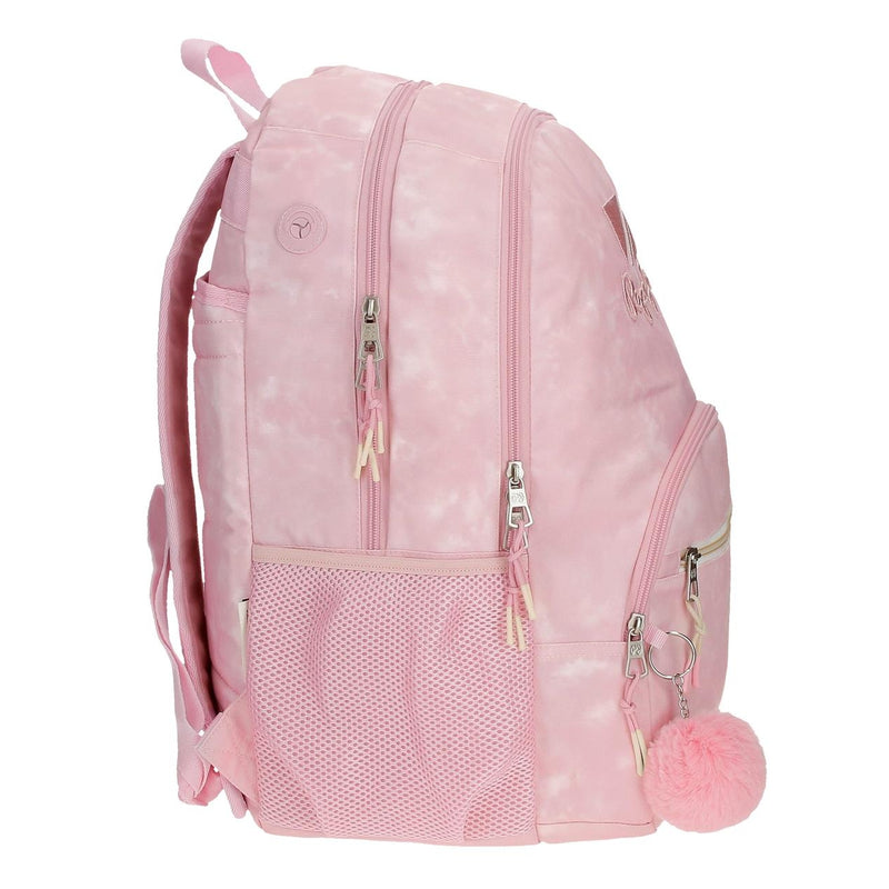 MOCHILA ESCOLAR PEPE JEANS HOLI 44CM COR DE ROSA