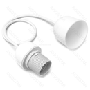 SUPORTE DE LÂMPADA DE PLÁSTICO E27 2X0,75MM2 0,5M BRANCO