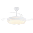 VENTILADOR DE TETO LED CCT, 3 PÁS RETRÁTEIS 60 W, 6600 LM, BRANCO