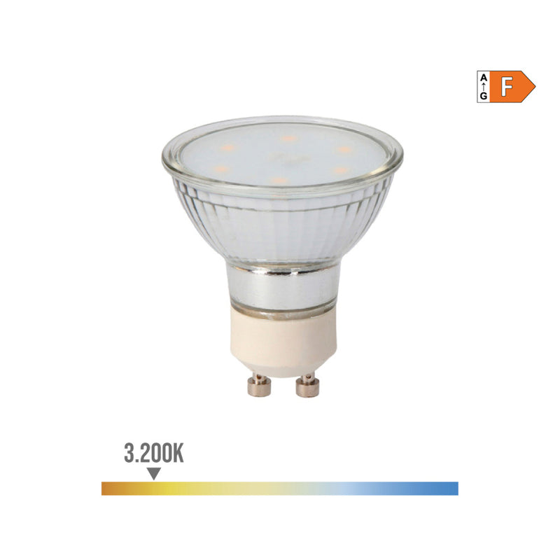 LÂMPADA DE VIDRO DICRÓICA LED GU10 5W 400LM 3200K LUZ QUENTE Ø5X5