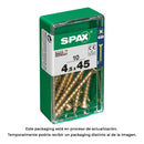 CAIXA 10 UNID. PARAFUSO MADEIRA CABEZA PLANA YELLOX 4,5X45MM SPAX